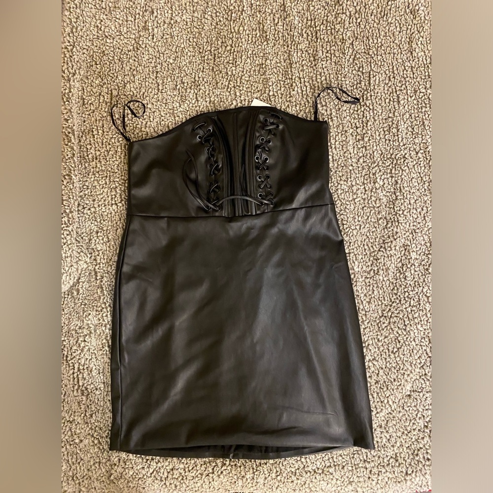 Faux Leather Dress (plus size)